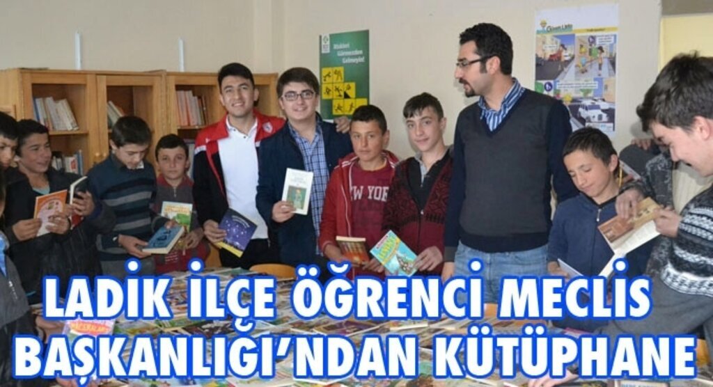 Ladik Akpınar Fen Lisesi Öğrenci Meclisi kütüphane kurdu