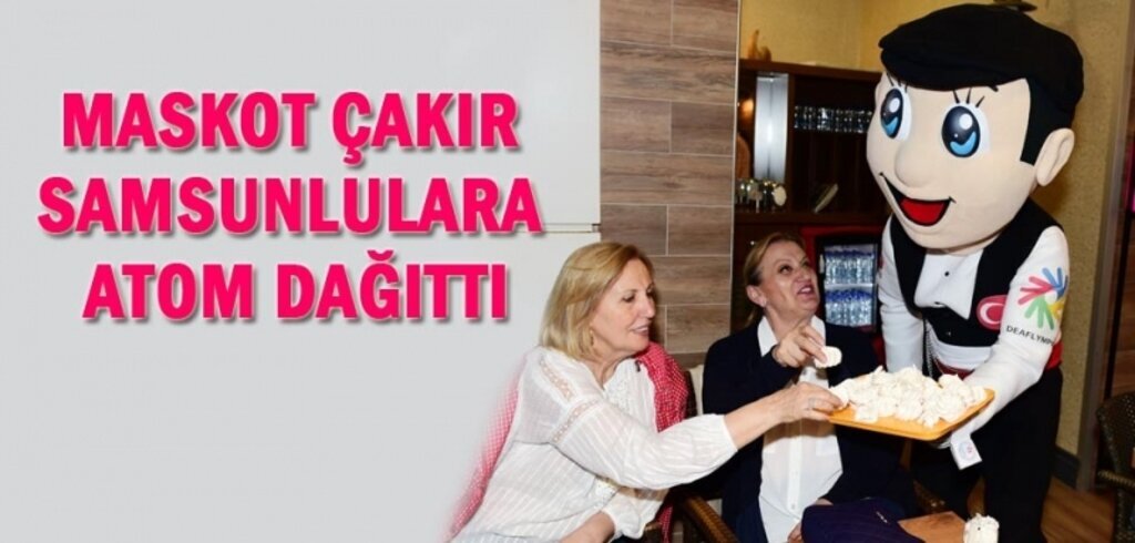 Maskot Çakır atom dağıttı