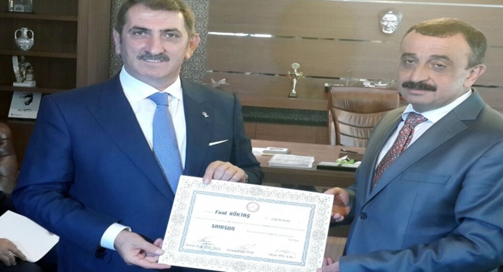 Milletvekili Fuat Köktaş mazbatasını aldı