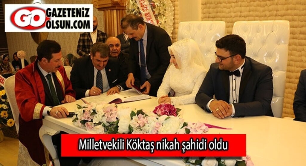 Milletvekili Köktaş nikah şahidi oldu