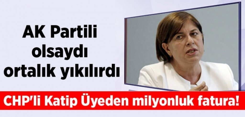 Milyonluk faturayı Meclis değil, CHP'li Doğan Türkmen ödesin! 