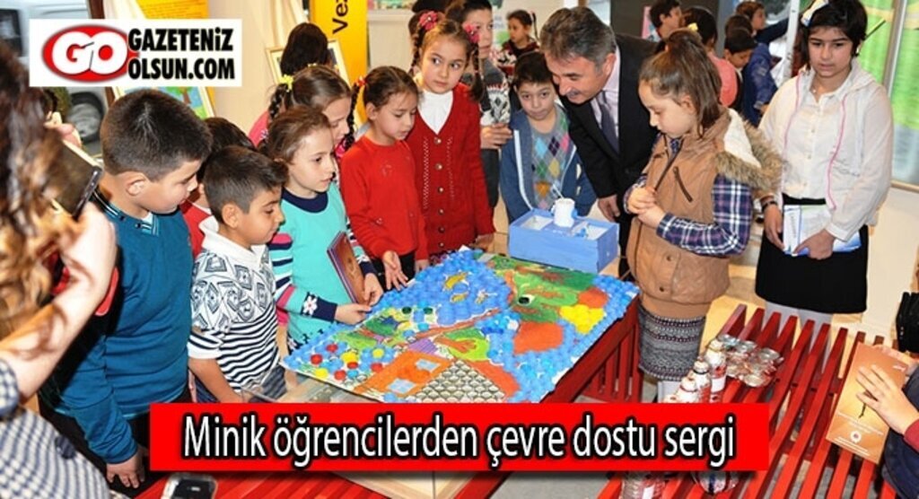 Minik öğrencilerden çevre dostu sergi