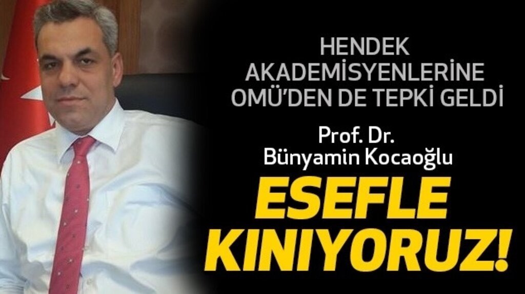 O Akademisyenlere OMÜ'den de tepki geldi!