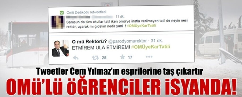 OMÜ öğrencilerinin kar tatili isyanı