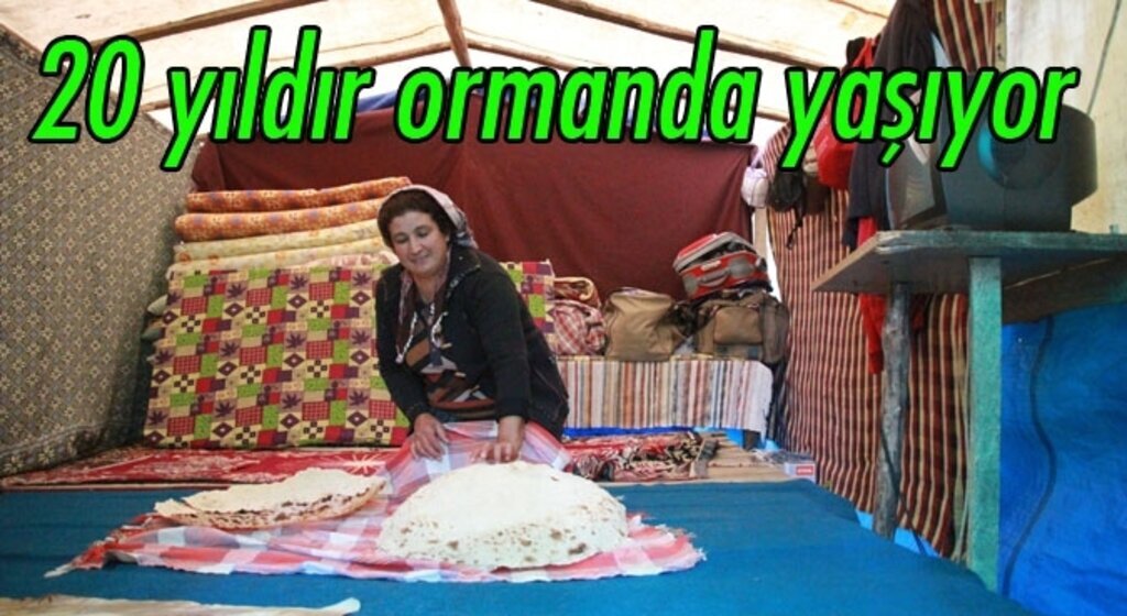 Ormanlara kadın eliyle makyaj