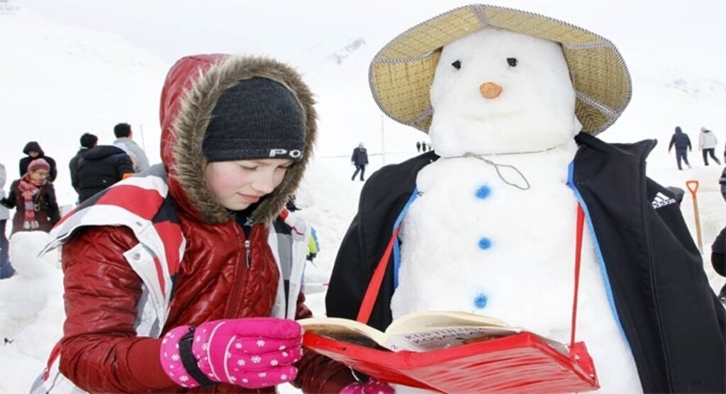 Rize'de 'kardan adam' rekoru kırıldı