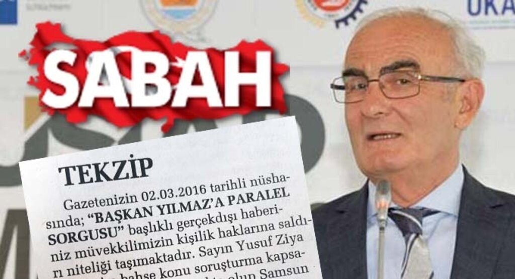 Sabah Gazetesi'nden o habere tekzip