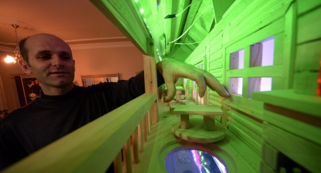 Sağlık görevlisinden 'Karadeniz usulü' akvaryum