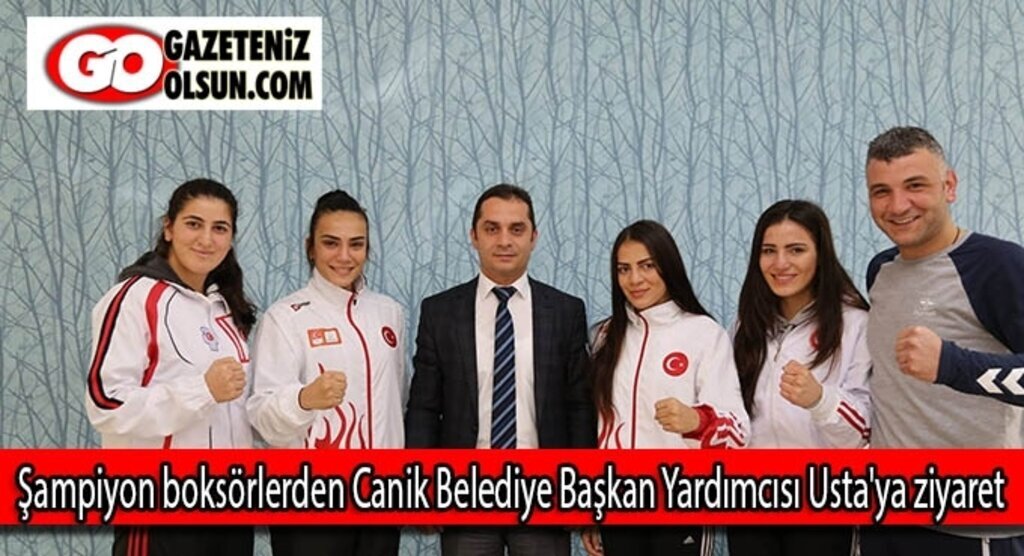 Şampiyon boksörlerden Canik Belediye Başkan Yardımcısı Usta'ya ziyaret