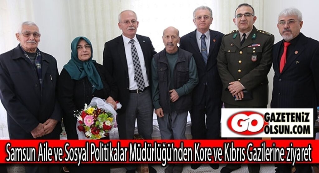 Samsun Aile ve Sosyal Politikalar Müdürlüğü’nden Kore ve Kıbrıs Gazilerine ziyaret