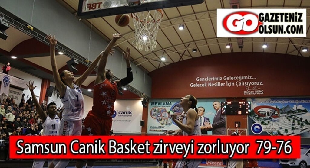 Samsun Canik Basket zirveyi zorluyor 79-76