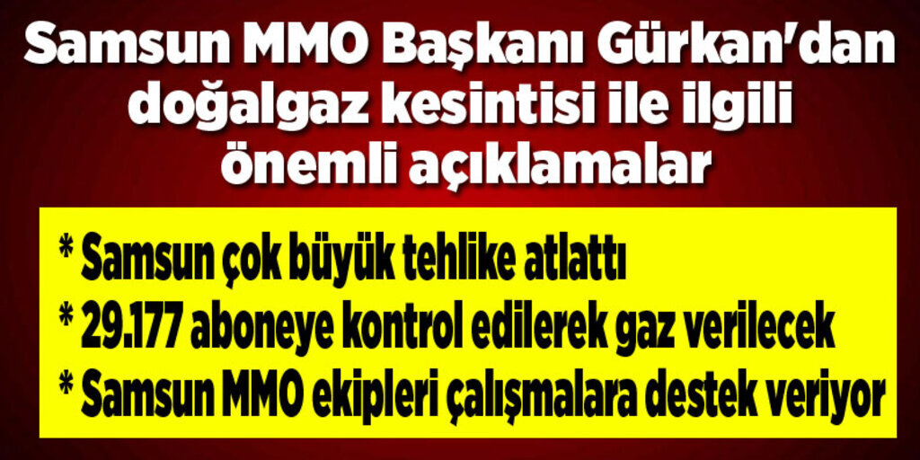 Samsun çok büyük tehlike atlattı! İşte Başkan Gürkan'dan önemli açıklamalar!