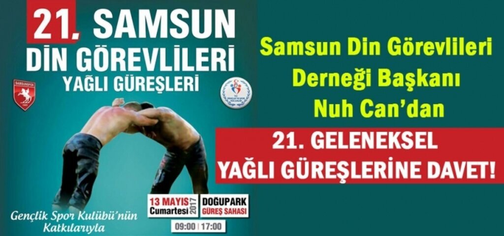 Samsun Din Görevlileri'nden Yağlı Güreş Müsabakaları