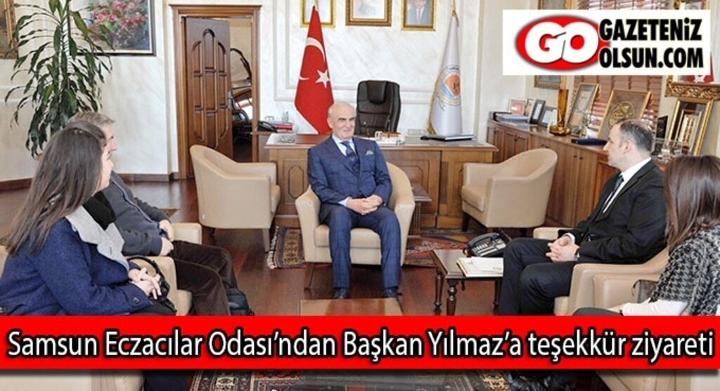 Samsun Eczacılar Odası’ndan Başkan Yılmaz’a teşekkür ziyareti