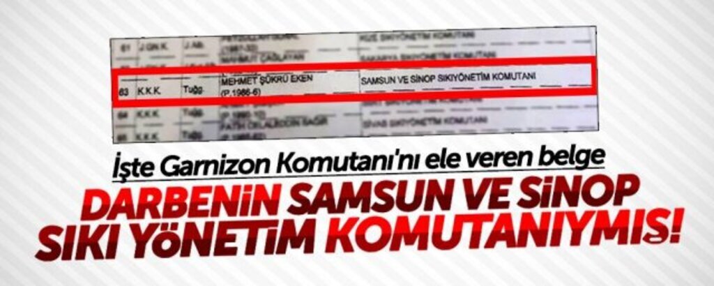 Samsun Garnizon Komutanı tutuklandı