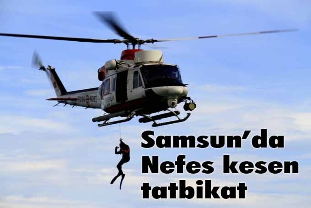 Samsun Liman da yük gemisinde yangın tatbikatı