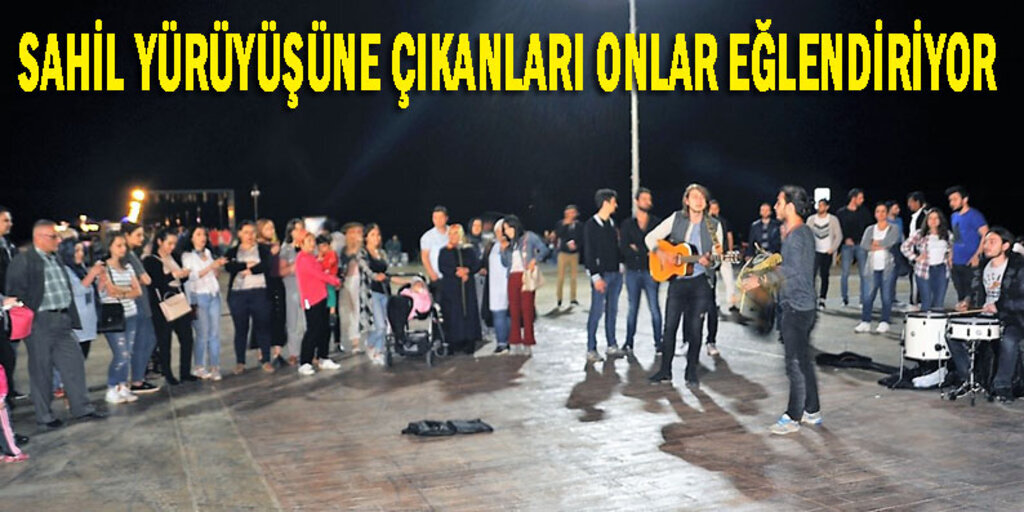 Samsun Sahili'nde renkli geceler