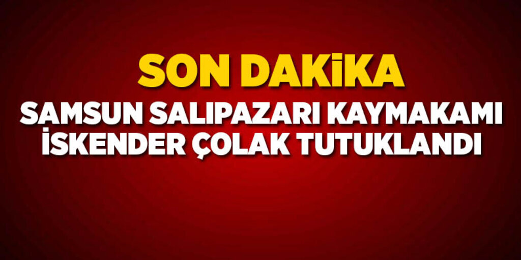 Samsun Salıpazarı Kaymakamı İskender Çolak tutuklandı
