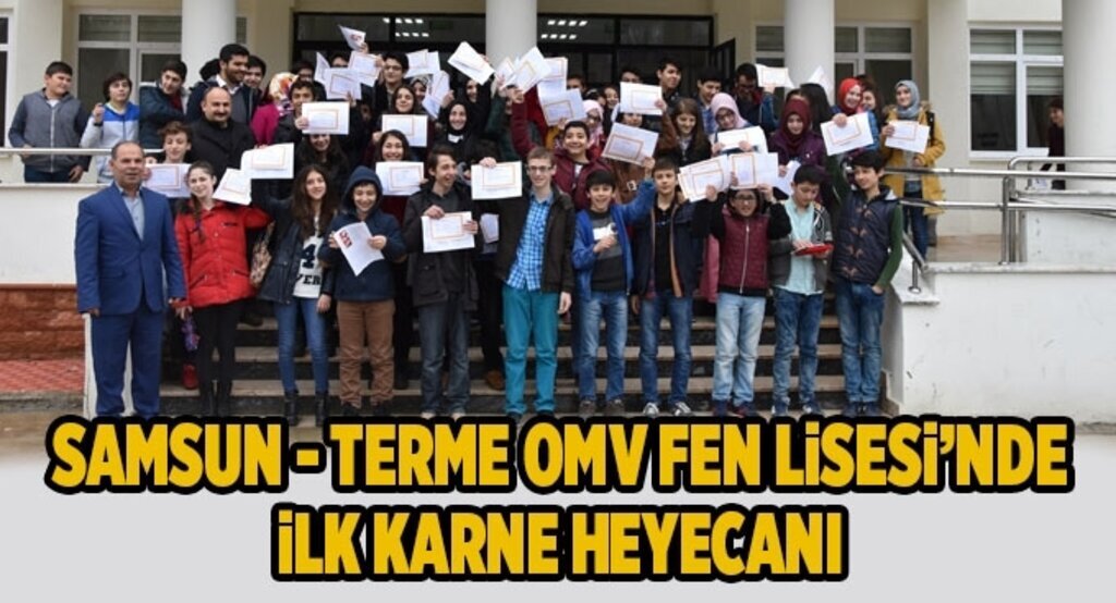Samsun - Terme OMV Fen Lisesi’nde ilk karne heyecanı