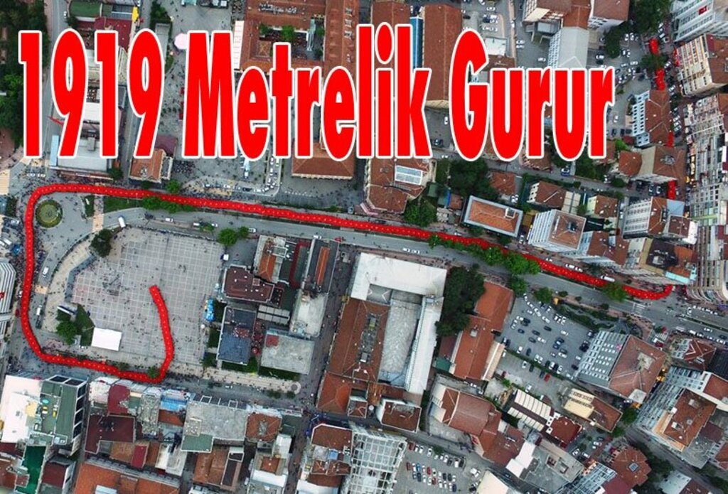 Samsun'da 1919 Metre Gençlik Bayrak Yürüyüşü gerçekleştirildi