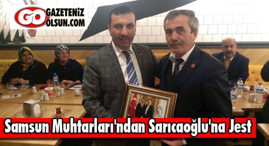 Samsun'da bulunan Kavaklı Muhtarlar, Sarıcaoğlu onuruna yemek verdi