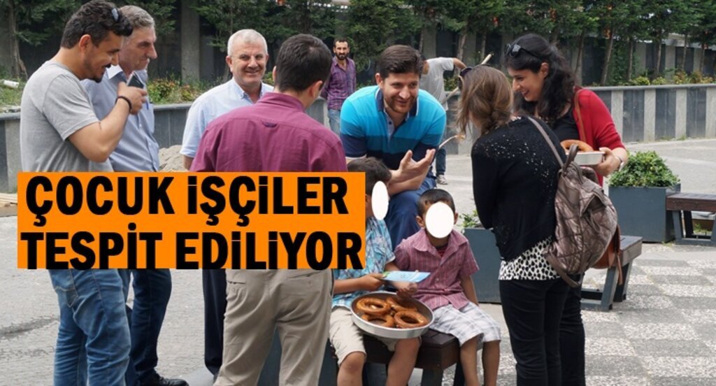 Samsun'da çocuk işçiler merçek altında