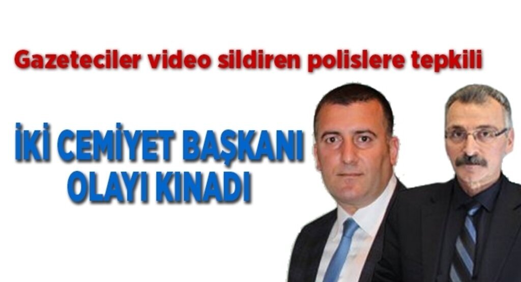 Samsun'da gazeteciler video sildiren polislere tepkili