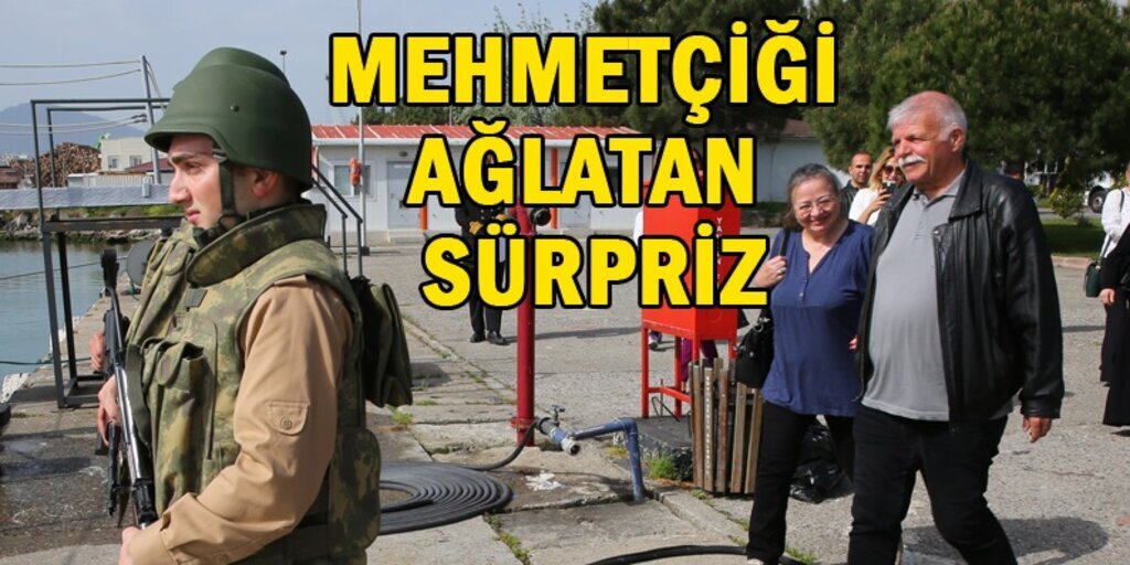 Samsun'da görev yapan mehmetçiğe anne sürprizi