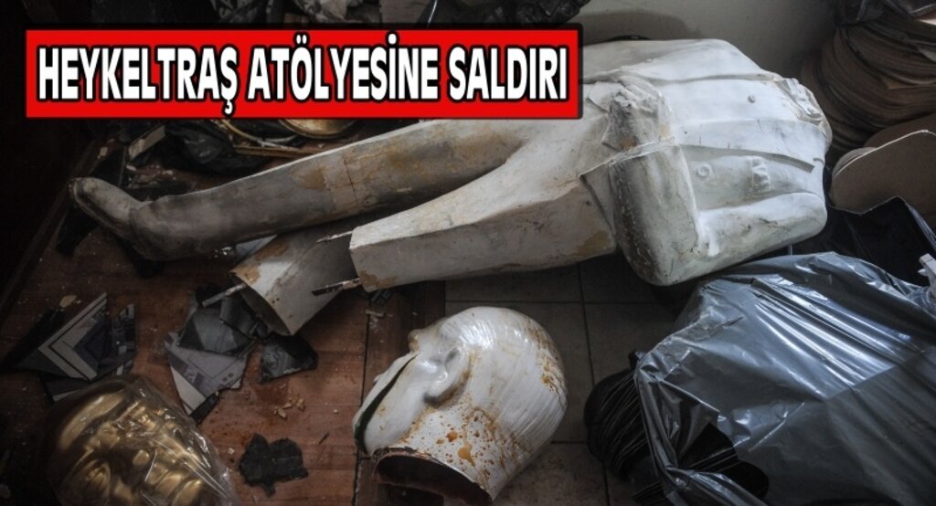 Samsun'da heykeltıraş atölyesine saldırı