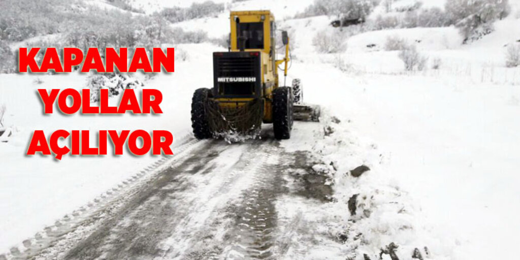 Samsun'da kar nedeniyle kapanan yollar açılıyor
