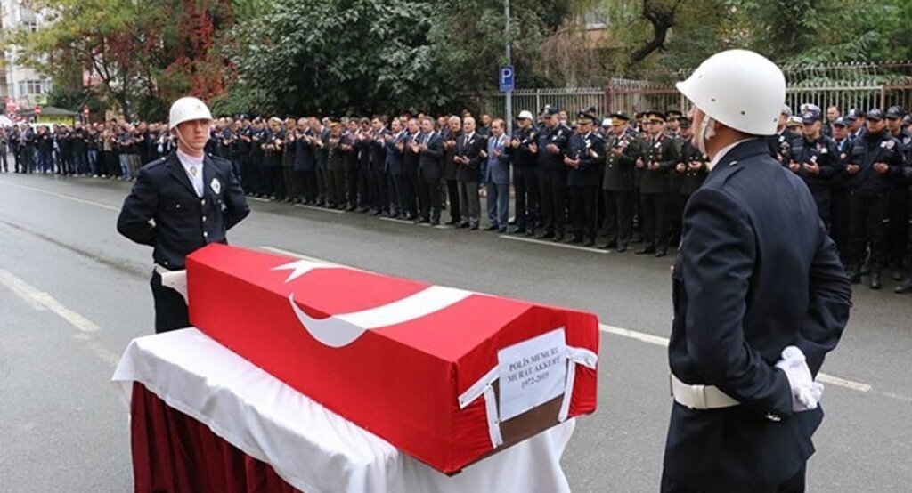 Polis memuru Murat Akkurt için tören düzenlendi