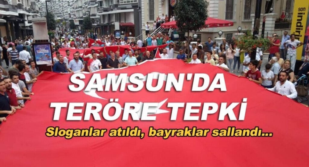 Samsun'da teröre tepki yürüyüşü