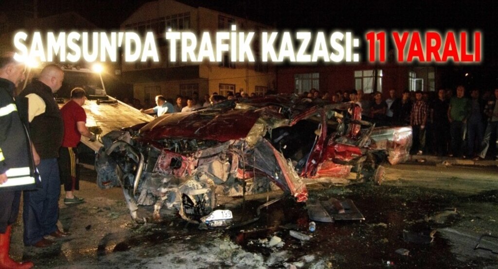 Samsun'da trafik kazası: 11 yaralı