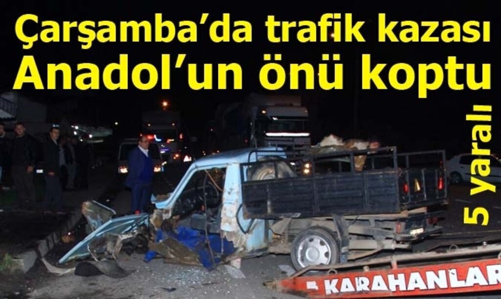 Samsun'da trafik kazası: 5 yaralı