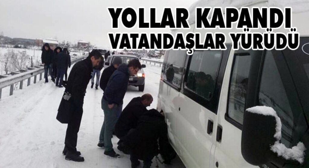 Samsun'da vatandaşın kar çilesi