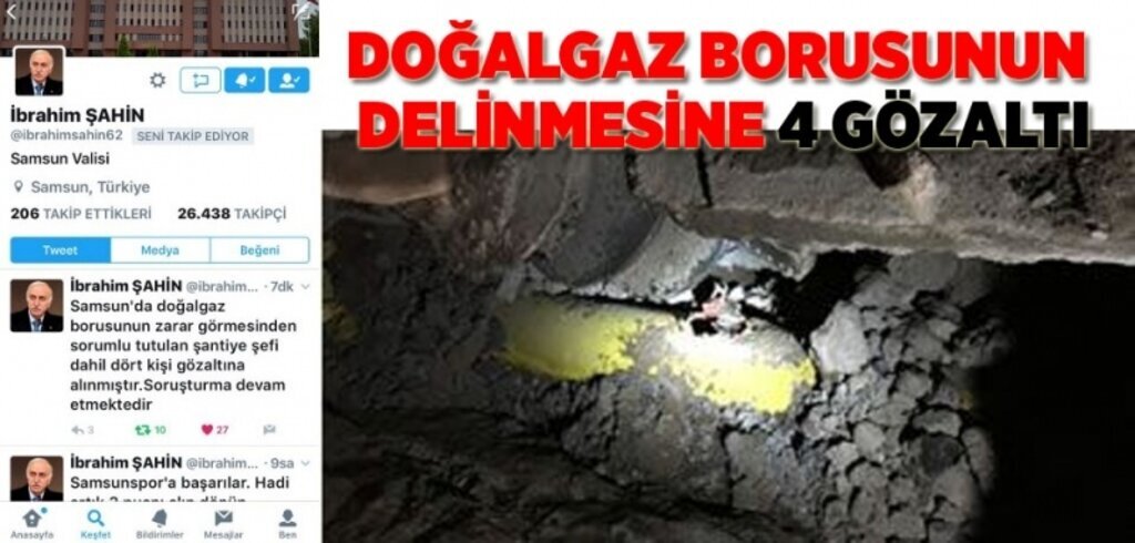 Samsun'daki doğalgaz kesintisine 4 gözaltı