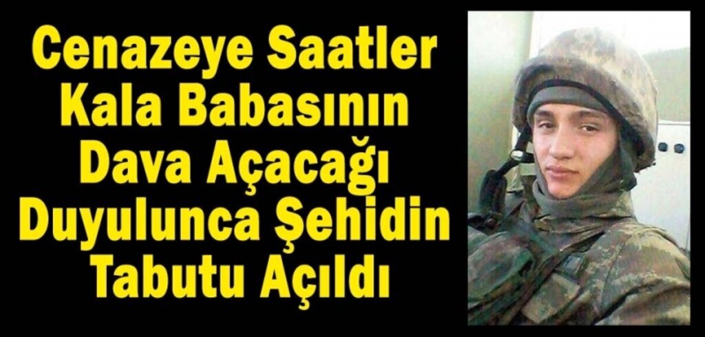 Samsunlu şehidin tabutu açılmış!