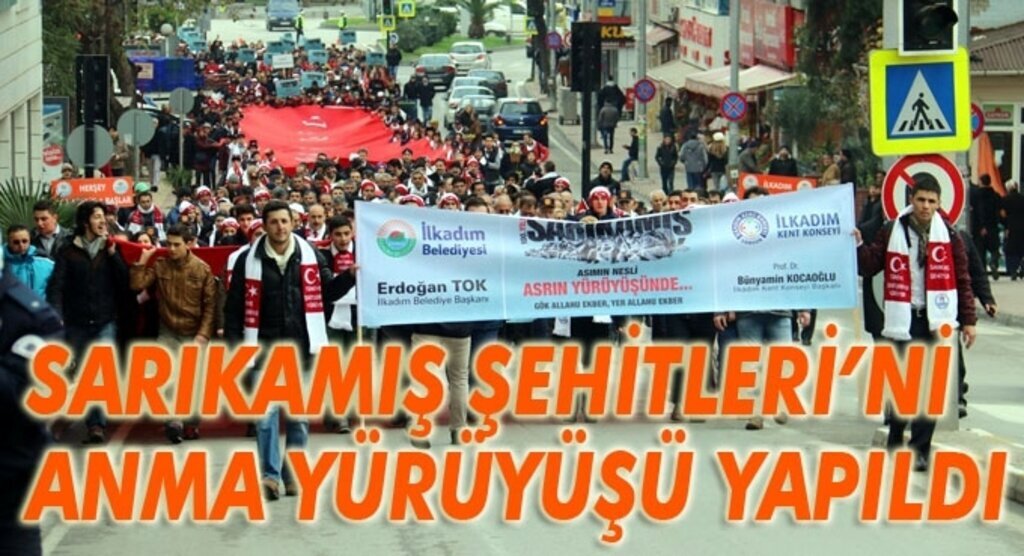Samsunlular Sarıkamış Şehitleri için yürüdü
