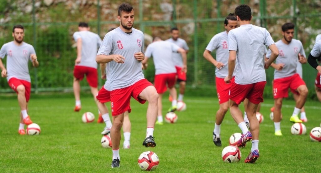 Samsunspor çift idman yaptı