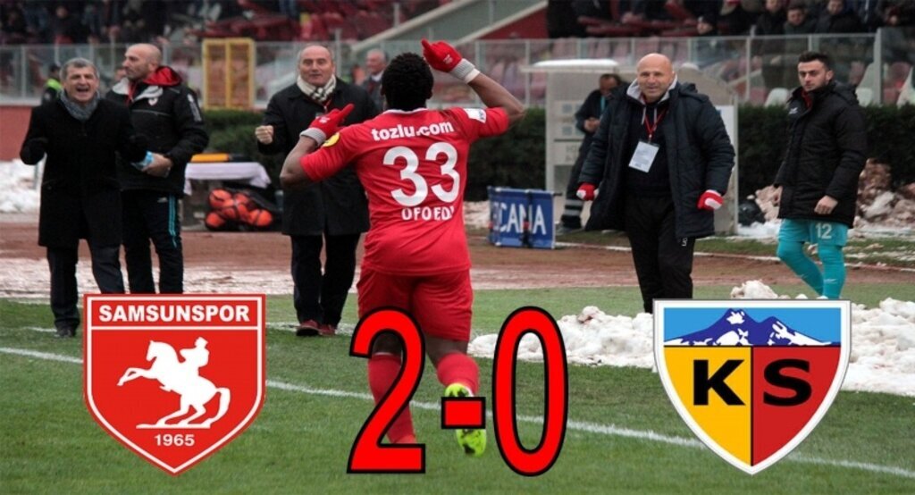 Samsunspor Kayserispor maçının sonucu : 2-0