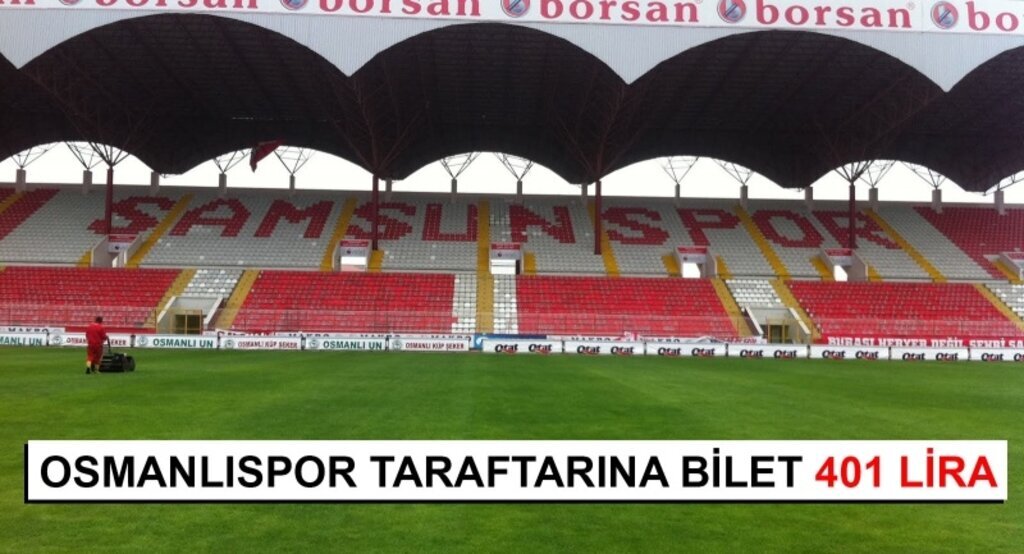 Samsunspor, Osmanlıspor taraftarına bilet fiyatını 401 lira yaptı