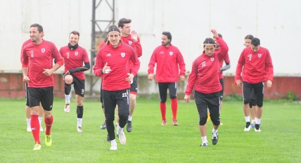 Samsunspor'da neşeli idman