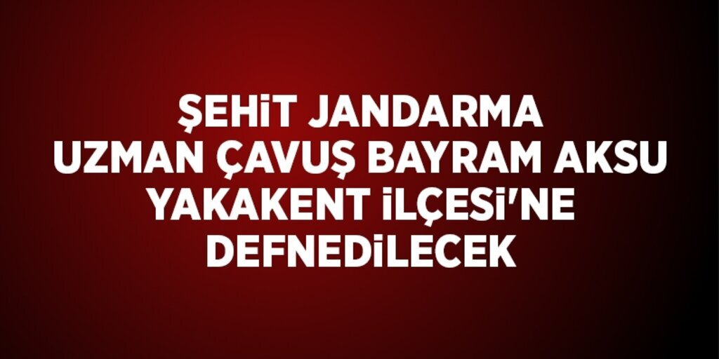 Şehit Jandarma Uzman Çavuş Bayram Aksu Yakakent ilçesi'ne defnedilecek