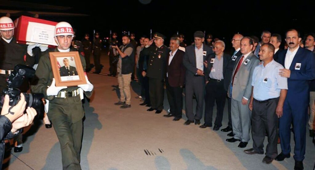 Şehit Uzman Çavuş Mete Yahşi'nin cenazesi Samsun'a getirildi