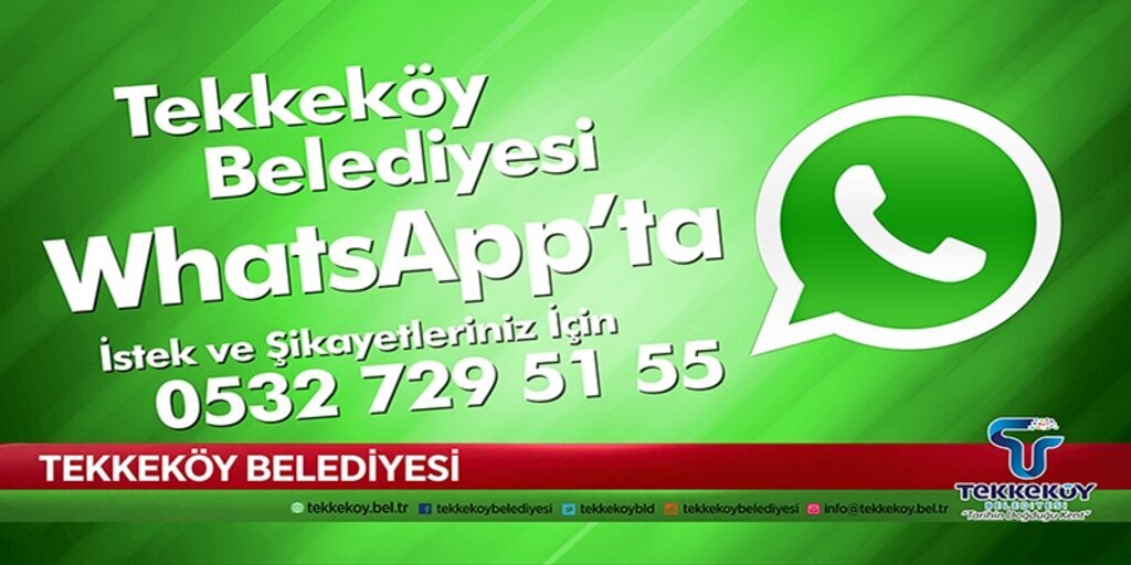 Tekkeköy Belediyesi’nde Whatsapp destek hattı hizmette