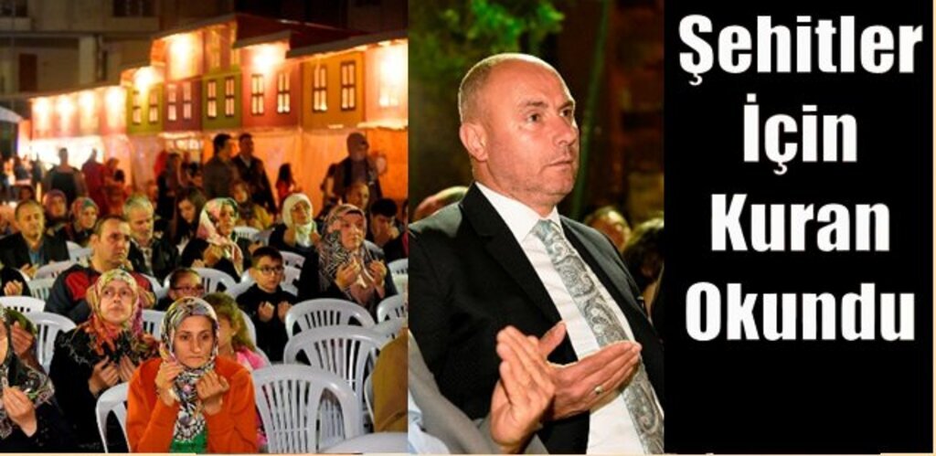 Tekkeköy’de iftar sonrası şehitler için Kuran-ı Kerim okundu