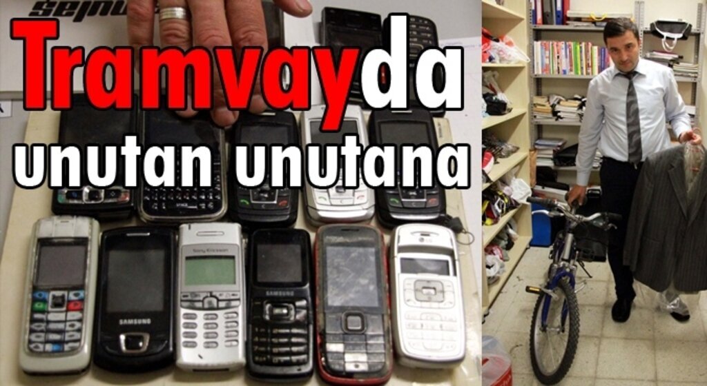 Tencere ve tabaklar bile tramvayda unutuldu