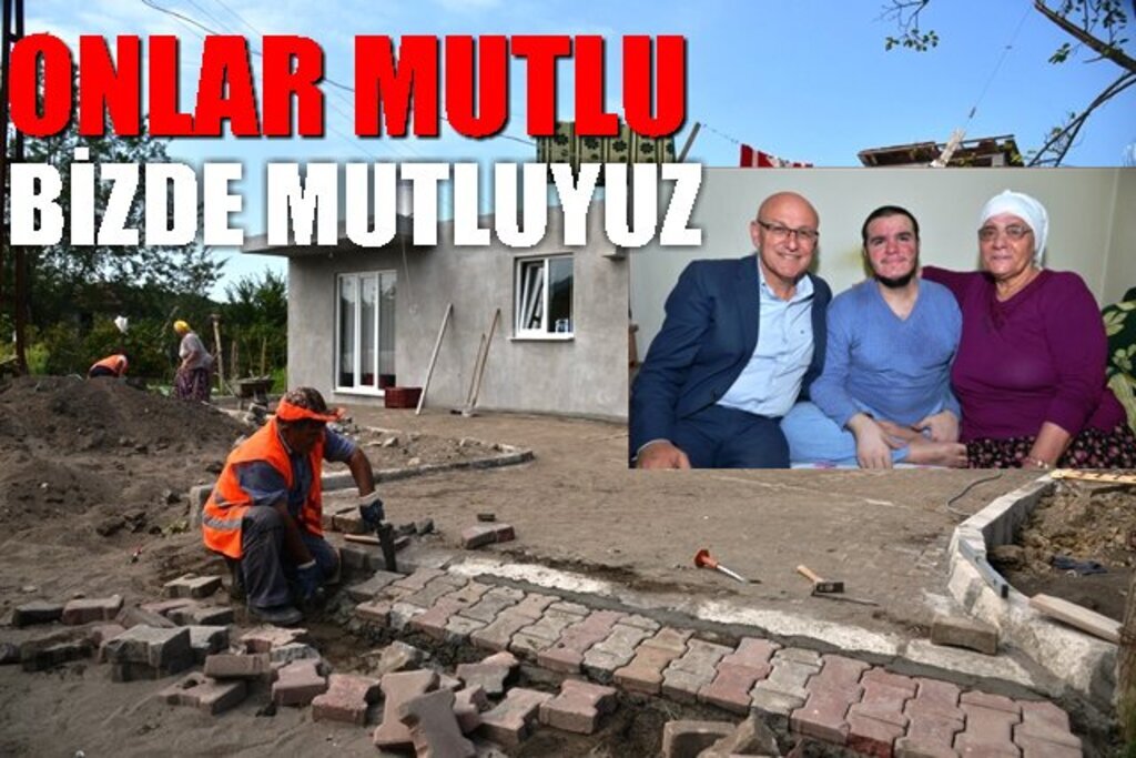 Terme Belediyesi engelli vatandaş için parke yol yaptı