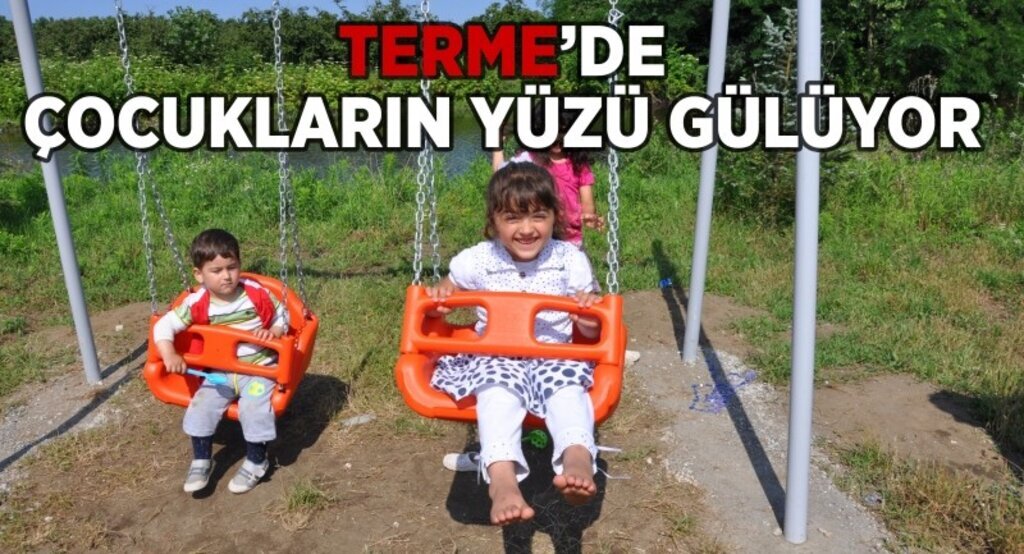 Terme’de çocukların yüzü gülüyor
