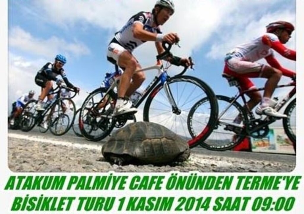 Termik santrale tepki için Atakum'dan Terme'ye bisiklet sürücekler